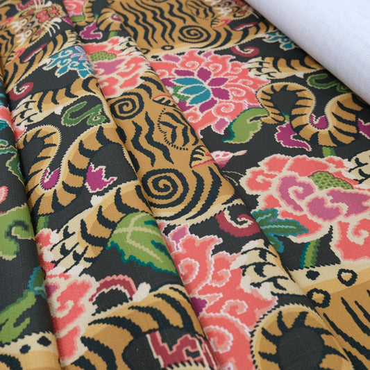 Tiger Print Chinoiserie Fabric