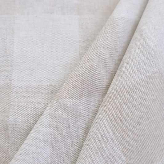 Beige Buffalo Plaid Fabric by the Yard Cotton Check Printed