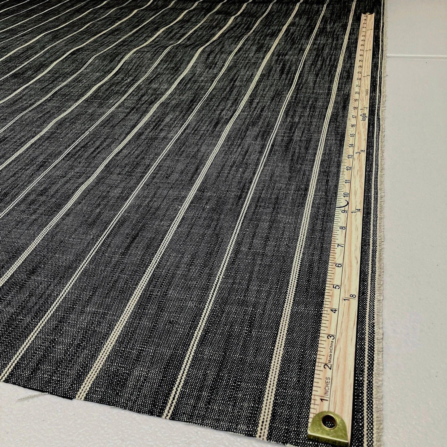 upholstery fabric gray ticking