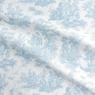 light blue Cotton Toile Print Fabric by Yard Toile de Jouy Bedding Quilting Scenic Floral French Fabric for Sewing Cafe Curtain Historical Print Fabric baby blue