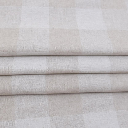 Beige Buffalo Plaid Fabric by the Yard Cotton Check Printed