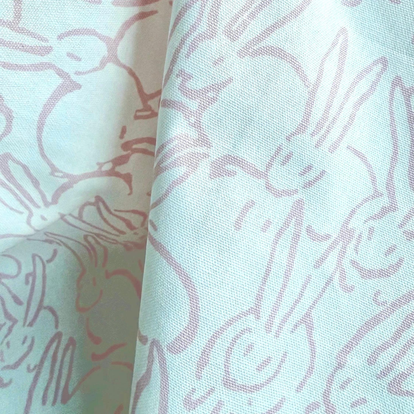 Bunny Print Pastel Fabric Soft Cotton for Nursery & Craft Projects