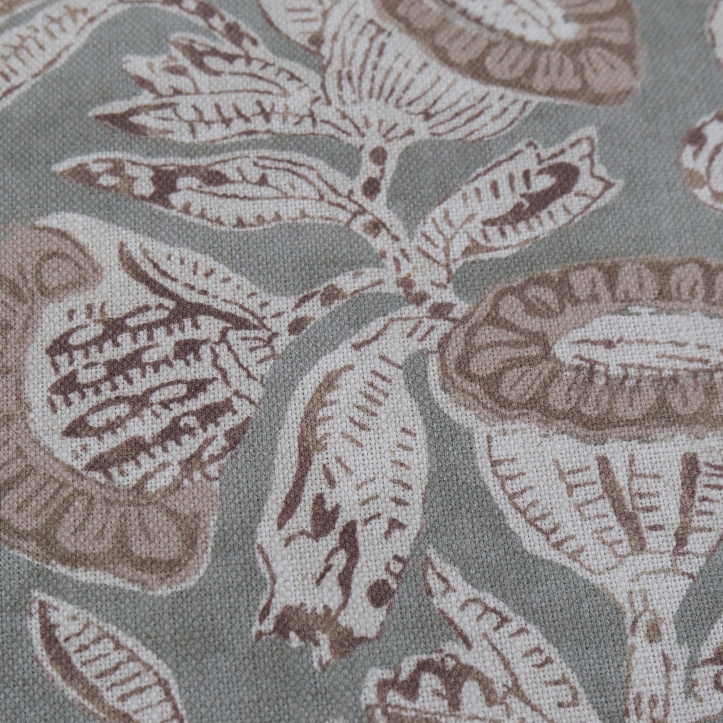 Sage Green Floral Cotton Fabric