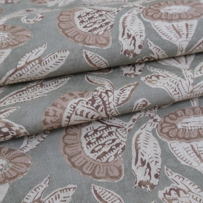 Sage Green Floral Cotton Fabric