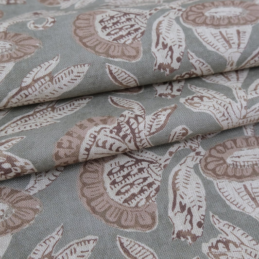 Sage Green Floral Cotton Fabric
