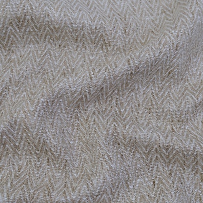 Cream Chevron Upholstery Fabric by the Yard- Textured Neutral Fabric for Home Decor