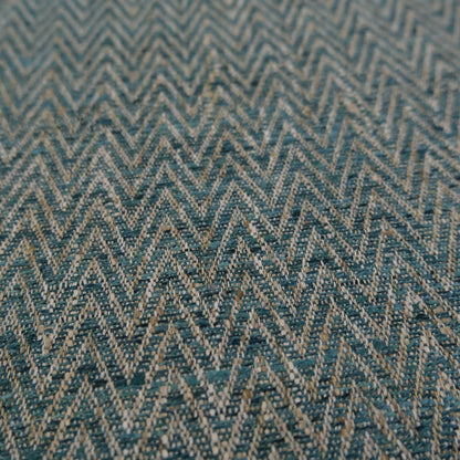 Emerald Green Herringbone Upholstery Fabric by Yard -Textured Zigzag Home Decor Textile