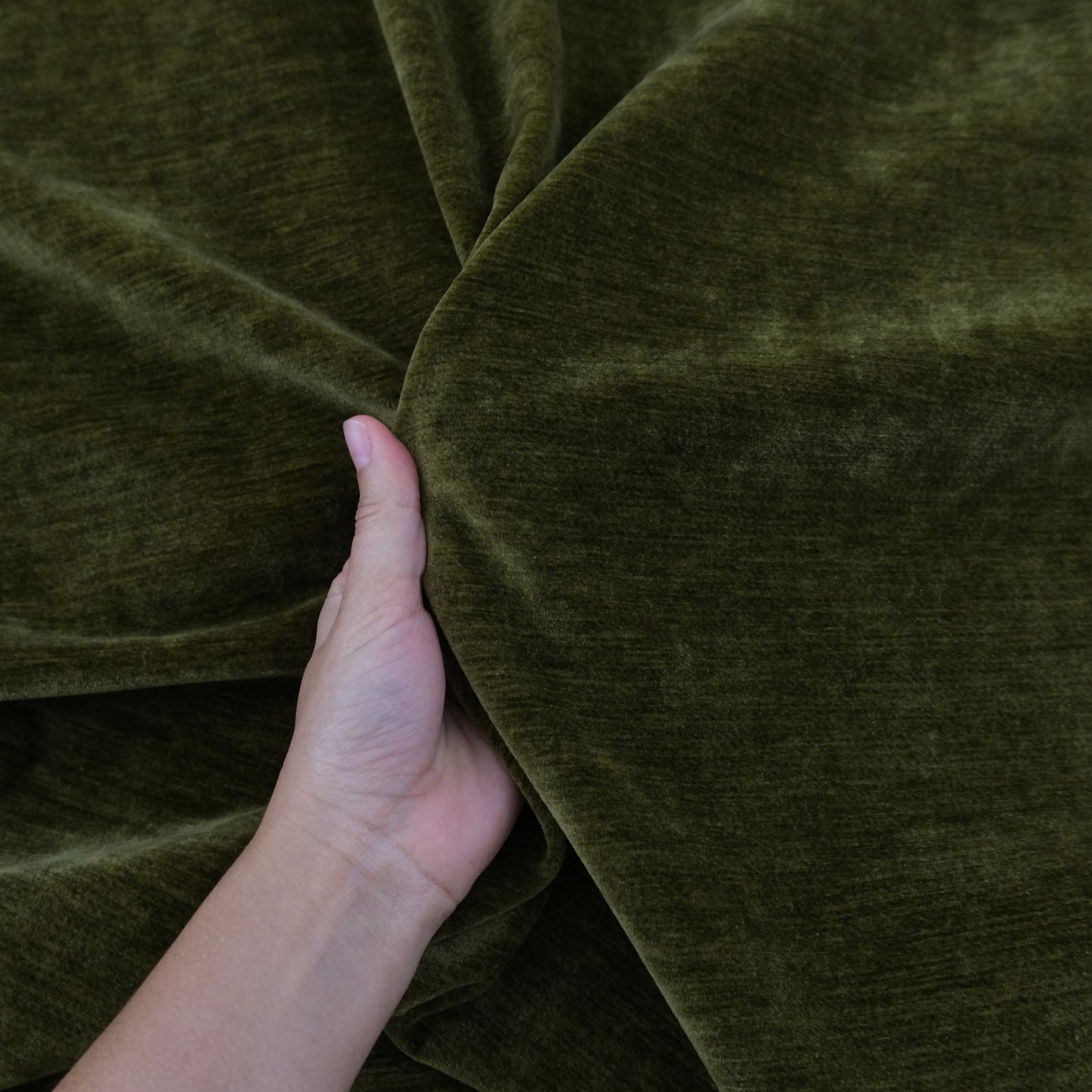Olive Chenille Upholstery Fabric by the Yard