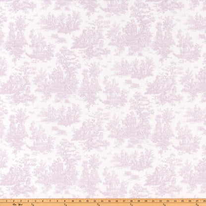 Lavender Toile Gingham Fabric Bundle Cotton Quilting Sewing Fabric Set Crafts Pillows Curtains Cottagecore Home Decor