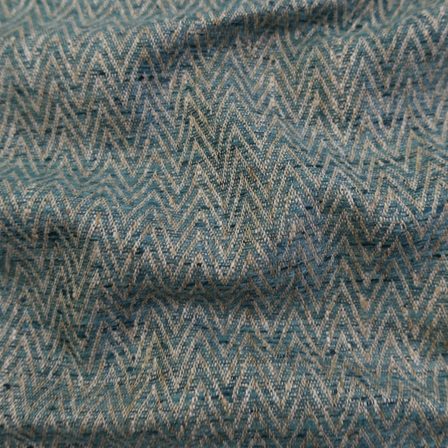 Emerald Green Herringbone Upholstery Fabric by Yard -Textured Zigzag Home Decor Textile