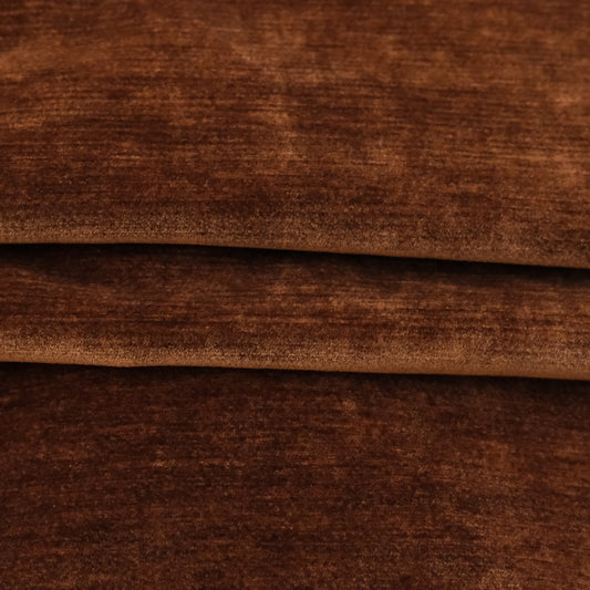 Brown Rust Chenille Upholstery Fabric – Soft Textured Fabric by the Yard