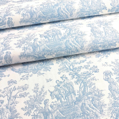 Powder Blue Toile Gingham Stripe and Leopard
