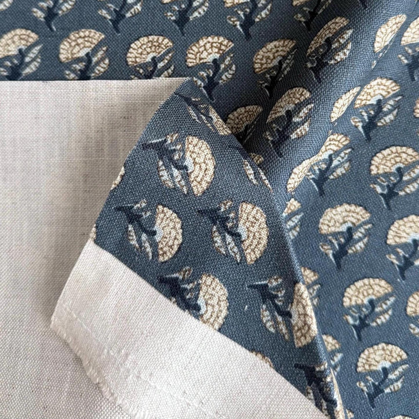 Small Blue Floral Cotton Fabric – Ditsy Print Fabric by the Yard