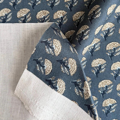 Small Blue Floral Cotton Fabric – Ditsy Print Fabric by the Yard