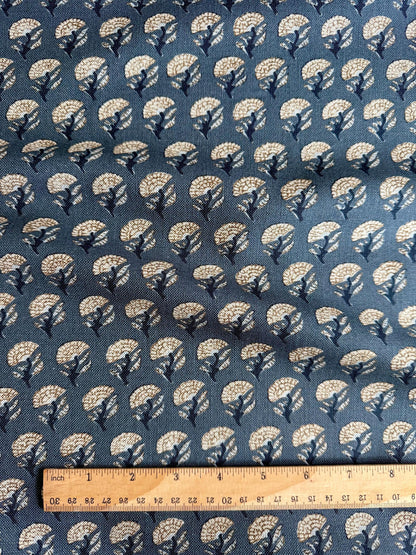 Small Blue Floral Cotton Fabric – Ditsy Print Fabric by the Yard