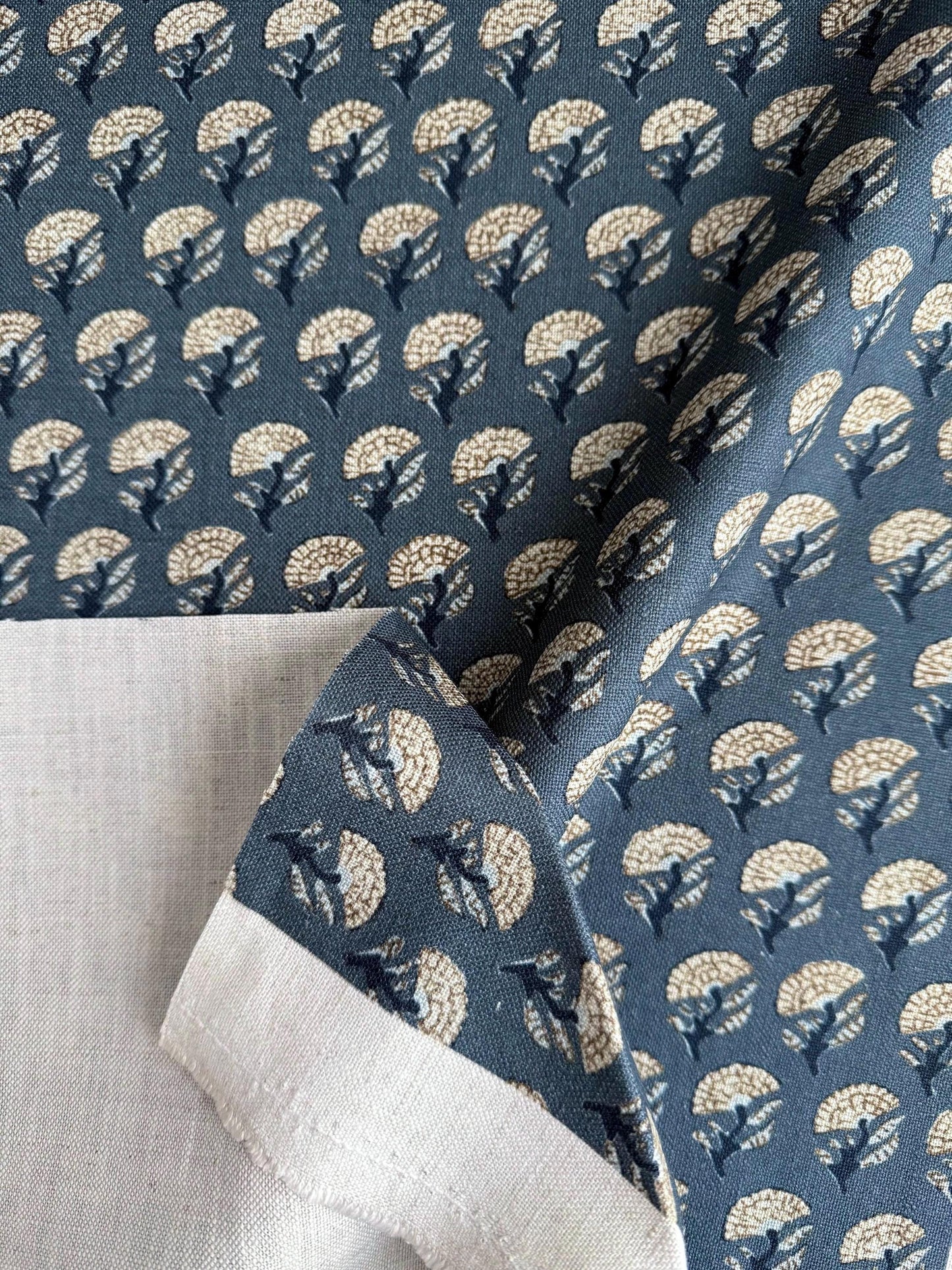 Small Blue Floral Cotton Fabric – Ditsy Print Fabric by the Yard