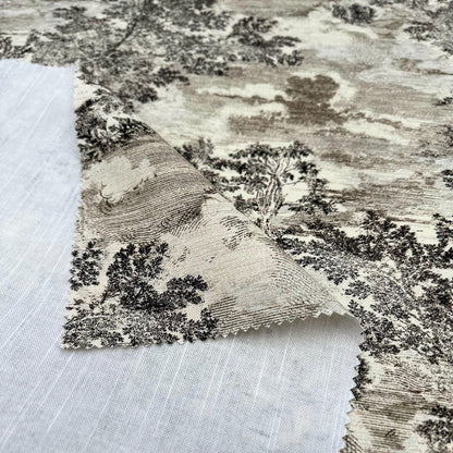 Versatile Fabric Floral Muted Foliage Tree toile print