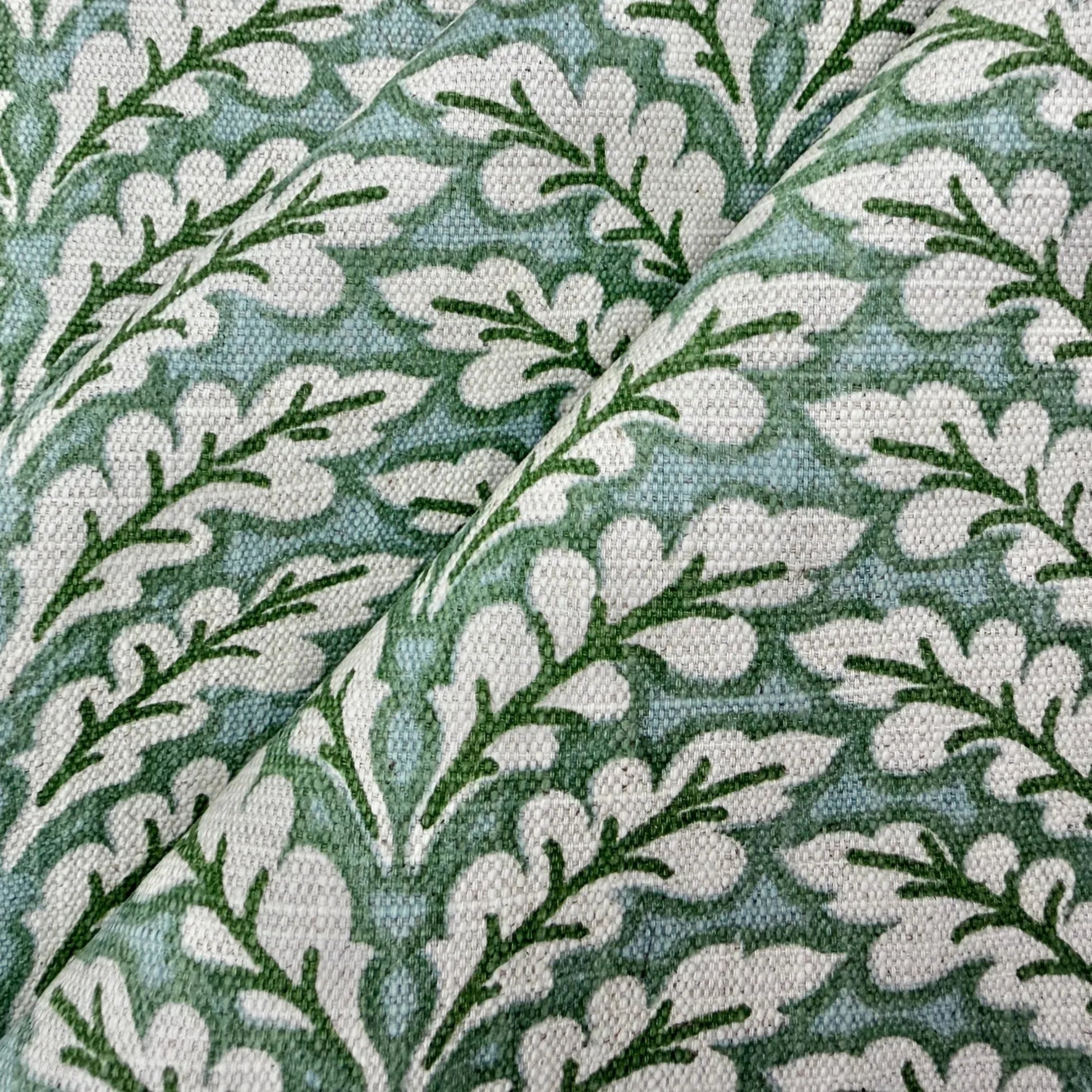 Fabric by the yard botanical print detail