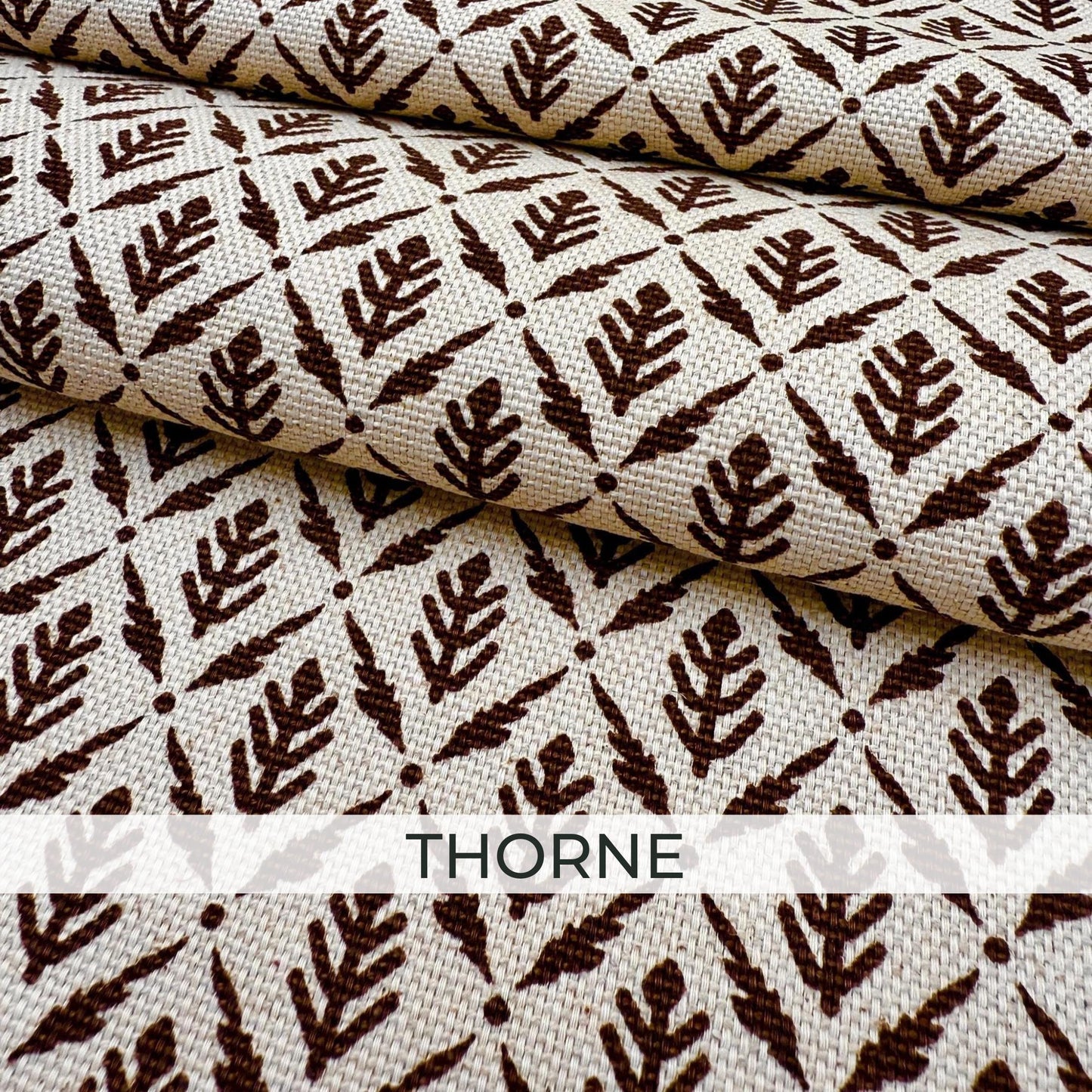 Brown Neutral Coordinating Fabric Set – Cotton Linen Upholstery Fabric by the Yard – Toile, Gingham & Stripe Designer Bundle