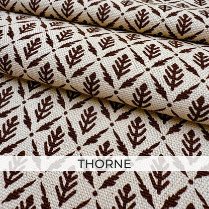 Brown Neutral Coordinating Fabric Set – Cotton Linen Upholstery Fabric by the Yard – Toile, Gingham & Stripe Designer Bundle