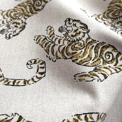Tiger Print Fabric Animal Print Fabric Maximalist Decor Fabric Eclectic Home Decor Fabric Upholstery Fabric Drapery Fabric Lampshade Fabric Pillow Fabric 54 inch Wide Cotton Rayon Blend