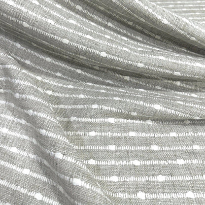 Greige Striped Fabric Woven Texture Chunky
