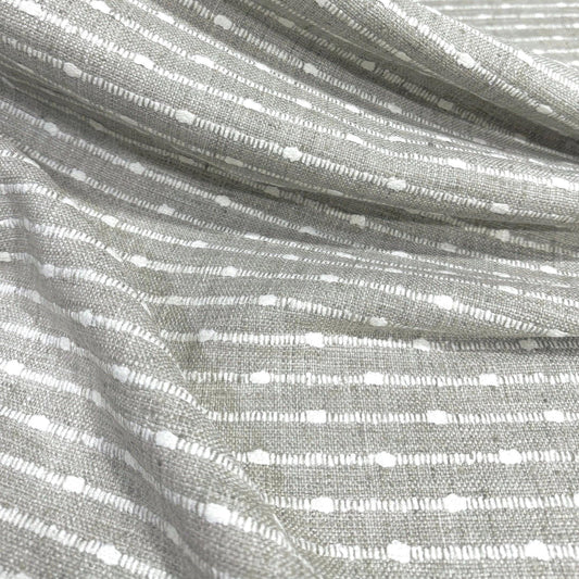 Greige Striped Fabric Woven Texture Chunky