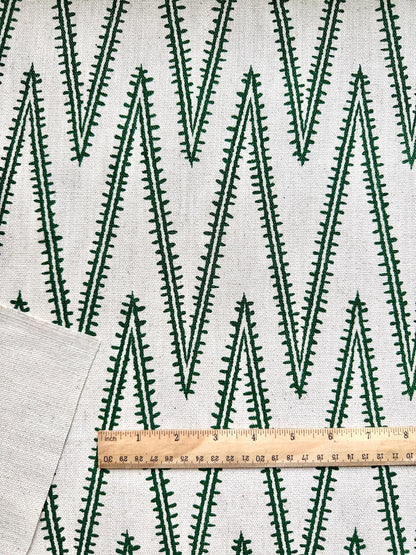 Green Stitch Pattern Cotton Fabric