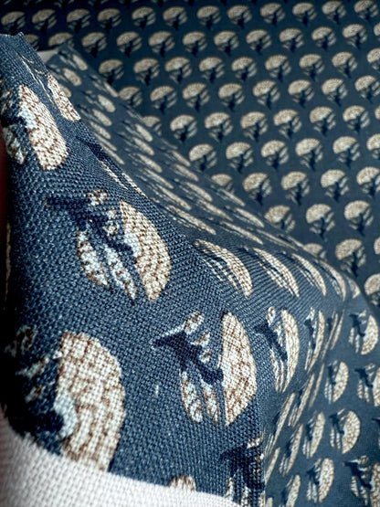 Small Blue Floral Cotton Fabric – Ditsy Print Fabric by the Yard