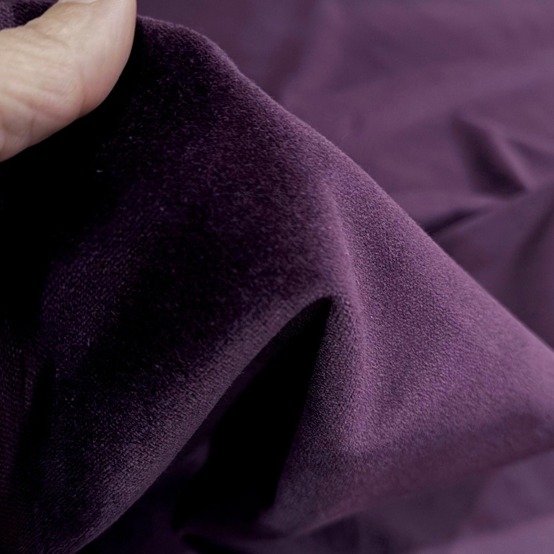 Velveteen Eggplant Fabric Plum Velvet