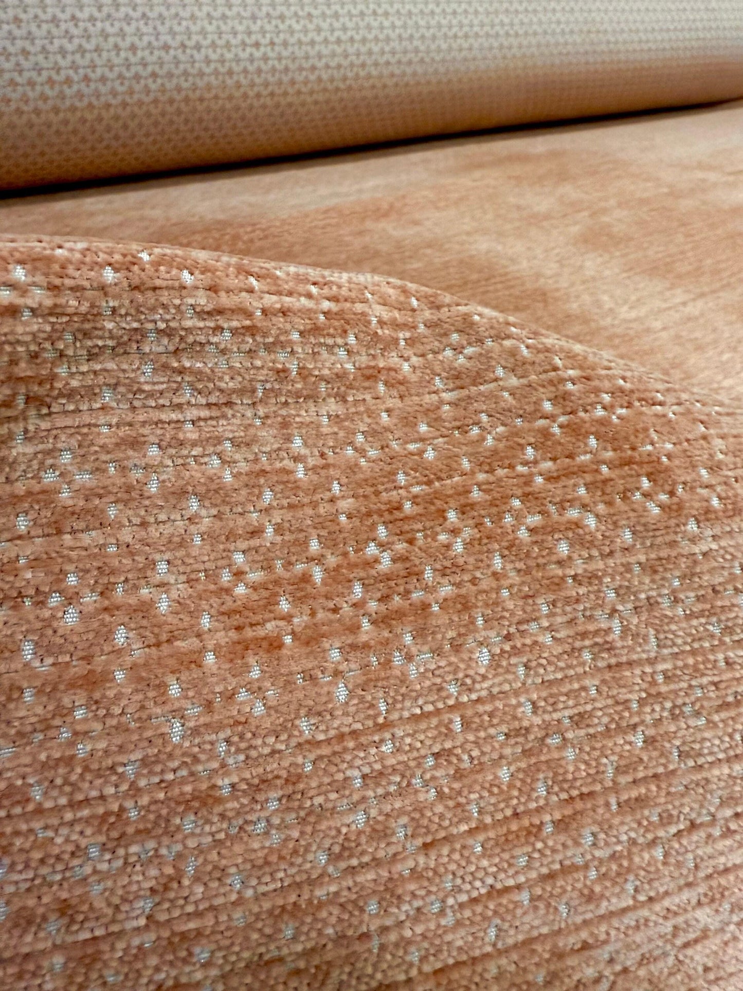 Upholstery Yardage Dainty Coral Dusk Cut Velvet