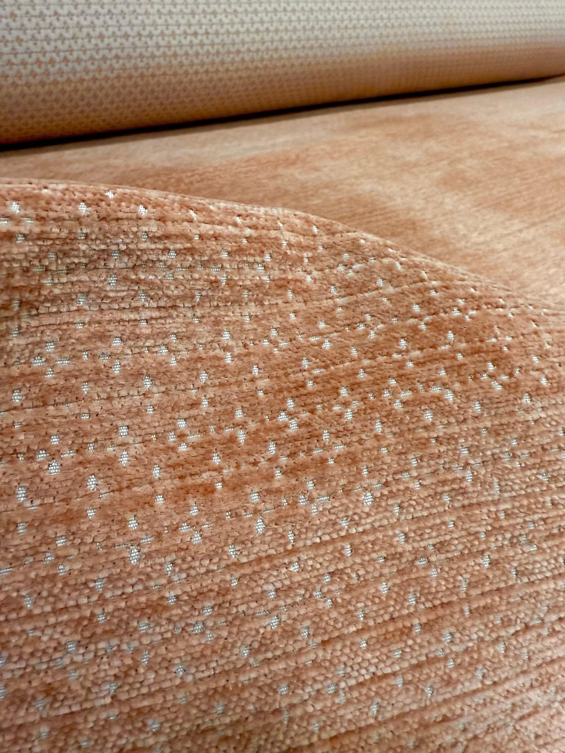 Upholstery Yardage Dainty Coral Dusk Cut Velvet