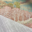 The back side of the Pink Scenic Forest Fabric showing the clean weave and high-quality construction.