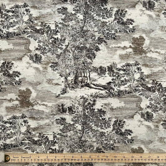 Forest Cotton Fabric Tan Home Decor Toile