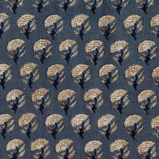 Small Blue Floral Cotton Fabric – Ditsy Print Fabric by the Yard