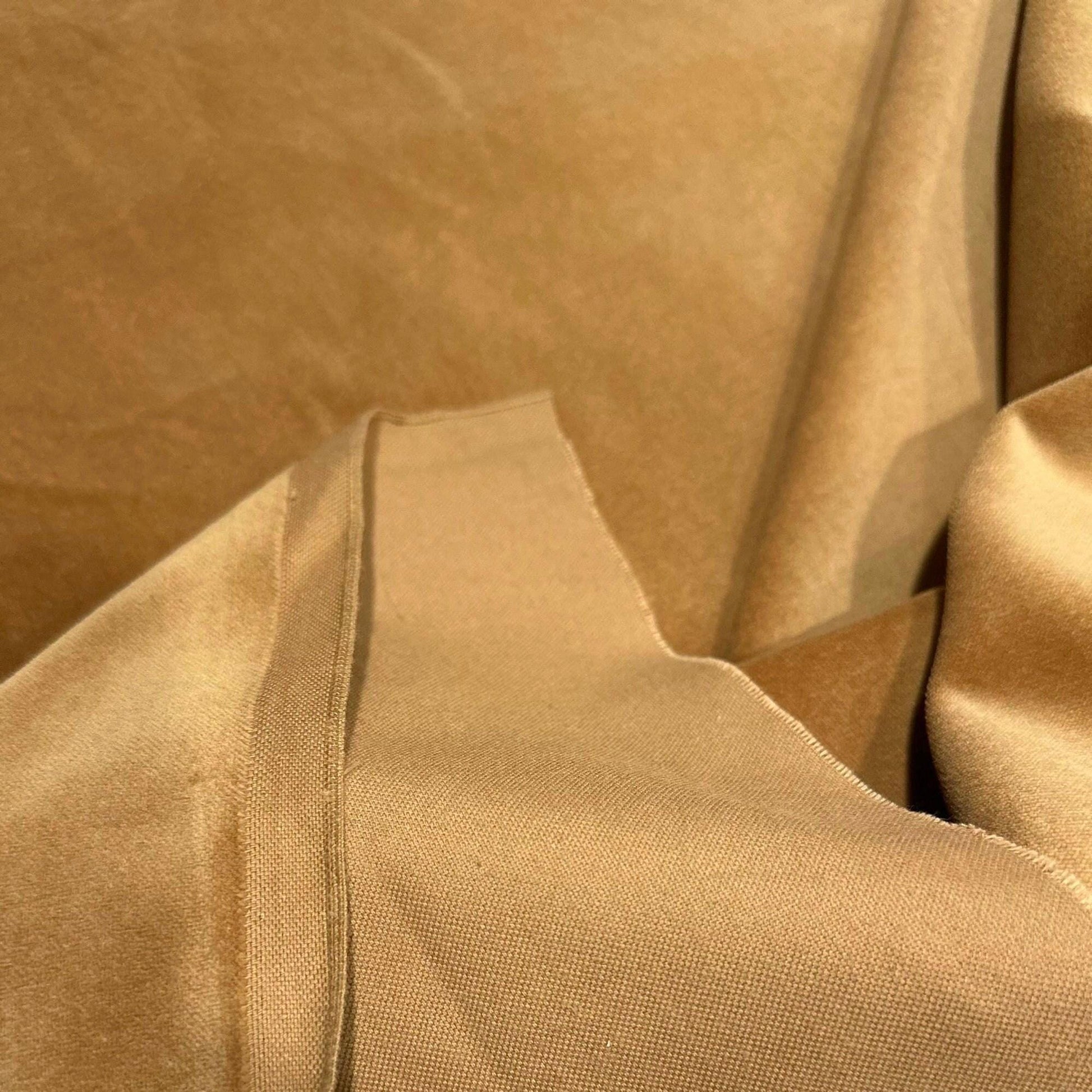 Cotton Velvet Drapes Blackout Curtain Panel Fabric