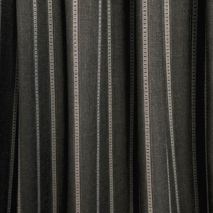 Brown Stripe Upholstery Fabric Large Scale Woven