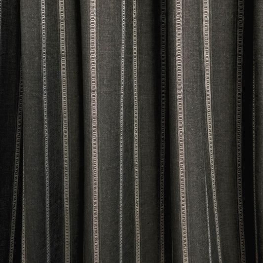 Brown Stripe Upholstery Fabric Large Scale Woven