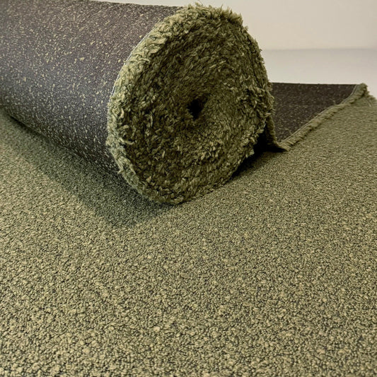 Moss Green Boucle Upholstery Fabric Durable Olive Nubbly Texture for Furniture