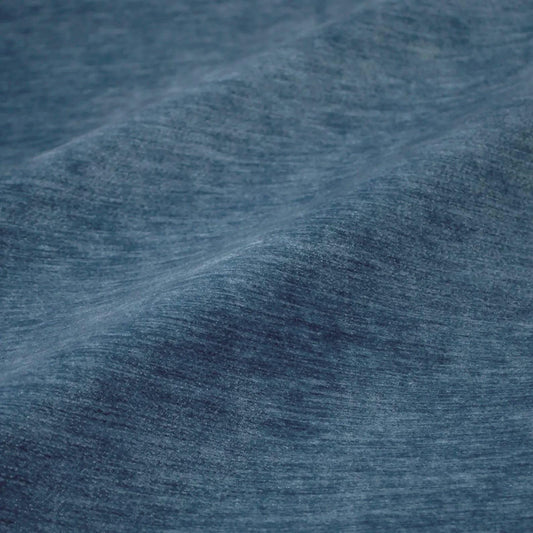 Blue Chenille Upholstery Fabric by the Yard- Soft Textured Navy Furniture Material