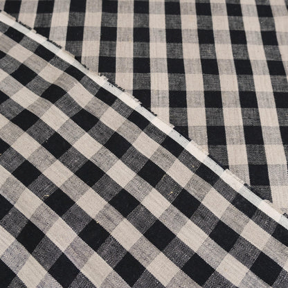 Back of Gingham Patterned fabric Decor Textile Dark Moody Style