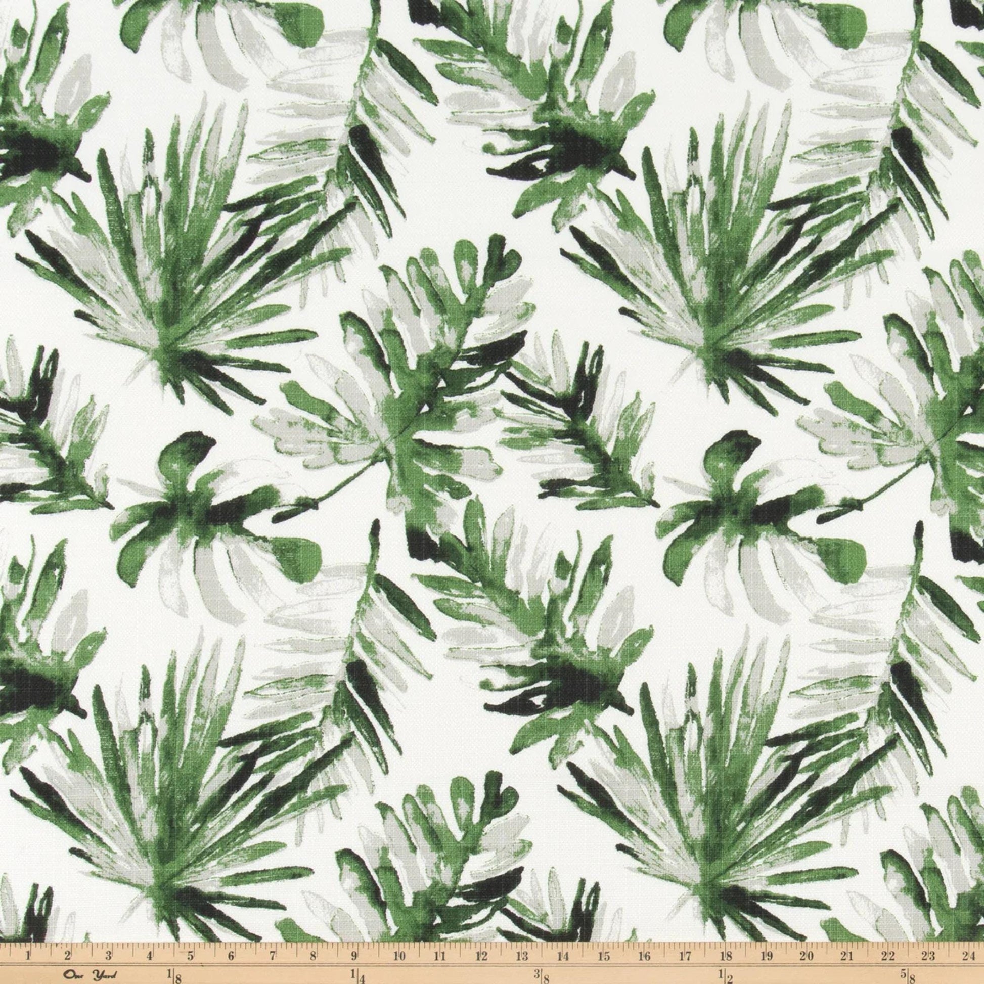 a white background with green leaves on it