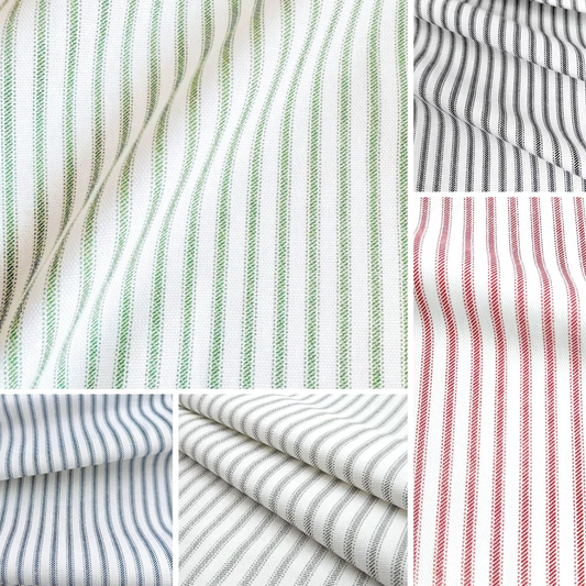 Ticking Stripe Fabric Cotton by Yard