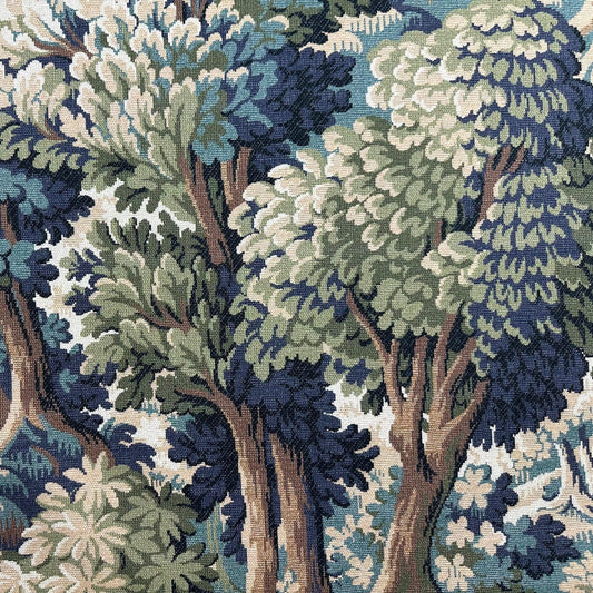 forest print fabric brown green teal 54 inch width