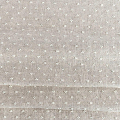 Textured Linen Blend Beige Fabric