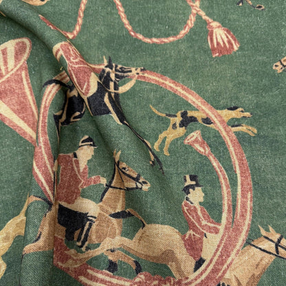 Green English Country Style Print Textile