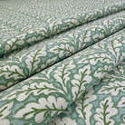 Green botanical pattern fabric leaf design
