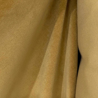 Golden Cotton Velvet Fabric- Mustard Gold Velveteen by the Yard