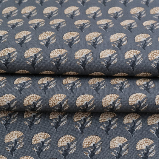 Small Blue Floral Cotton Fabric – Ditsy Print Fabric by the Yard