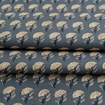 Small Blue Floral Cotton Fabric – Ditsy Print Fabric by the Yard